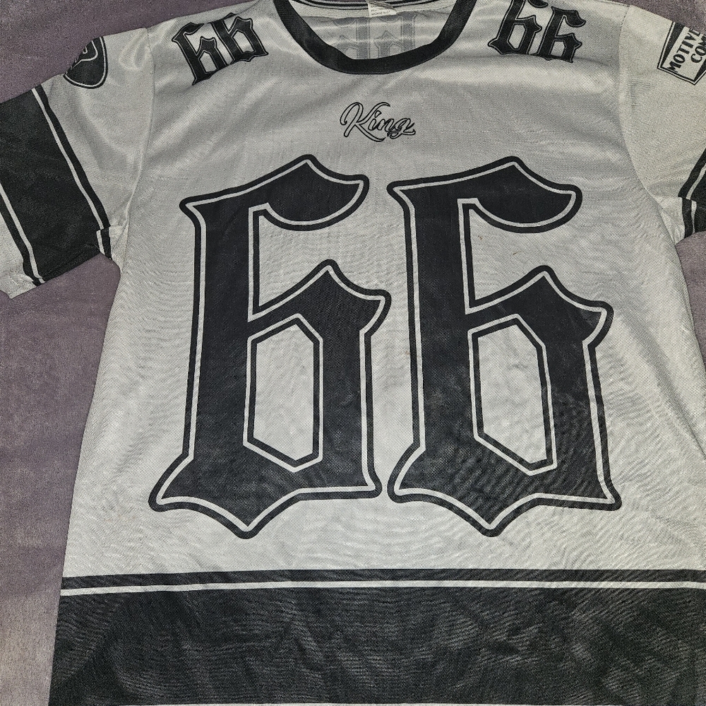 Black and white jersey